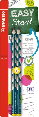 Produktbild von Ergonomischer Dreikant-Bleistift für Linkshänder - STABILO EASYgraph in petrol - 2er Pack- Härtegrad HB