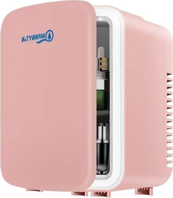 Obrázek produktu pro Chladicí box na kosmetiku – objem 4 l – 220 V/12 V – 24,5 x 18,5 x 27 cm – růžový – přenosný