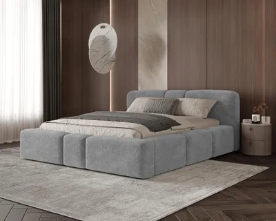 Produktbild von Chilly Möbel Design Monte Polsterbett 180x200 mit Bettkasten & Stauraum – Designer Doppelbett mit stabilem Metallrahmen - Monte90