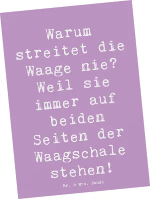Produktbild von Mr. & Mrs. Panda Ansichtskarte Spruch Waage Harmonie - Lavendeltraum - Geschenk, Gerechtigkeit, Geschenke Astrologie, einzelkarte, Postkarte, Diplomatie, Ansichtskarten