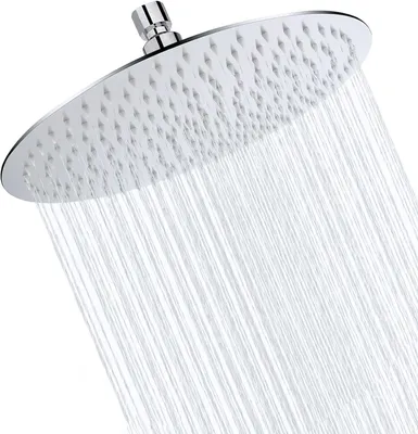 Produktbild von Duschkopf Regendusche 12 Zoll, Rundes Regenduschkopf Ø30cm aus Edelstahl, Selbstreinigende Regendusche Kopfbrause