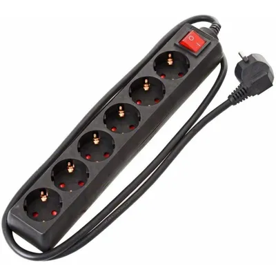 Image de Multiprise BAT 6 prises avec interrupteur 1,4 m noir
