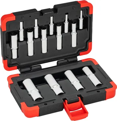 Produktbild von VIGOR Steckschlüsseleinsatz Satz V7014 1/4", 3/8" 1/2" E Profil 14-teilig E4-E24