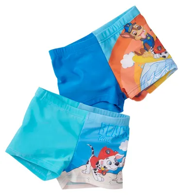 Produktbild von Paw Patrol Badehose für Jungen Schwimmhose Badekleidung Hose Kinder Blau (2er Pack) 110-116