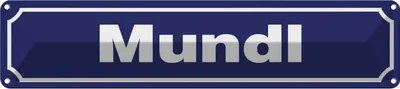 Produktbild von vianmo Blechschild 10x46 cm Mundl Dekoration