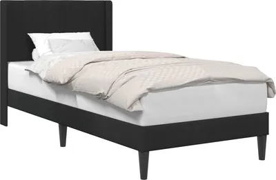 Obrázok produktu pre vidaXL Rám postele s čelom Čierna 90 x 190 cm Zamat