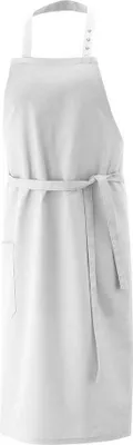 Produktbild von Latz-Schürze, mit Tasche rechts, weiß, B 80 x L 100 cm : weiß : 100% Baumwolle 230 g/m² (15)