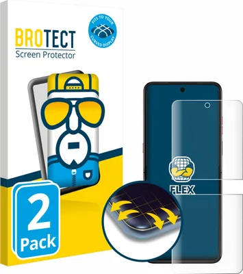 Produktbild von 2x BROTECT Fullscreen Schutzfolie für Motorola Razr 60 Ultra Displayschutz Folie Fullcover Klar Transparent