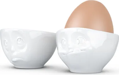 Zdjęcie produktu dla Zestaw kubków na jajka Fiftyeight Products - ochbitte/lecker white