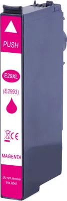 A magenta ink cartridge for an Epson printer.