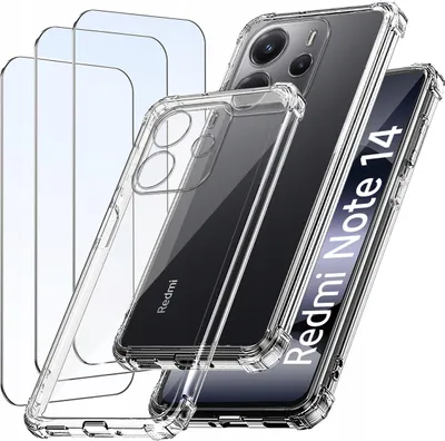 Zdjęcie produktu dla ZESTAW Etui do Xiaomi Redmi Note 14 5G ANTI-SHOCK WZMACNIANE 3X SZKŁO