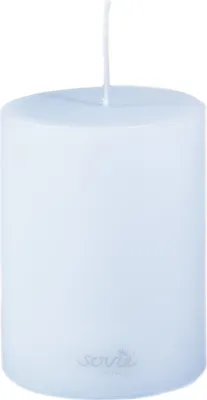 Produktbild von Sovie CANDLES Stumpenkerze in Hellblau Ø 70 mm x H 100 mm, Brenndauer ca. 52 Std. - 12 Stück