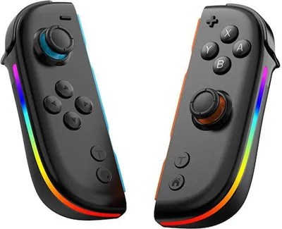 Produktbild von Für Nintendo Switch Split Controller mit Hall Joysticks und RGB Schwarz