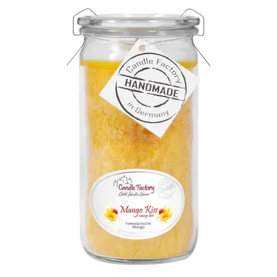 Produktbild von Duftwindlicht "Mango Kiss" - Größenwahl: Mini-Jumbo
