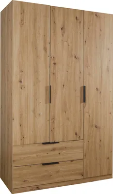 Produktbild von Kleiderschrank ESPRESSO, Artisan Eiche, 3-türig, 1 Kleiderstange, 2 Schubladen, 4 Einlegeböden