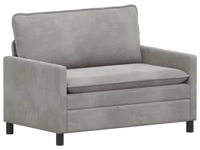 Produktbild von vidaXL Sofa Hellgrau 126 x 81 x 87,5 cm Samt