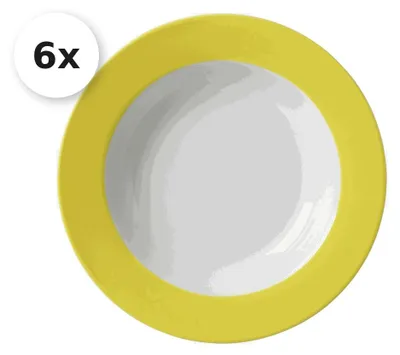 Obrázek produktu pro Ritzenhoff & Breker DOPPIO Polévkový talíř 22 cm žlutý Sada 6 kusů