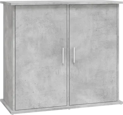 Image de Support pour aquarium gris béton 81x36x73 cm Bois composite