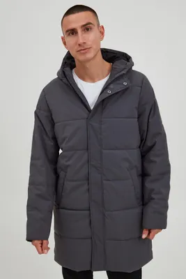 Produktbild von 11 Project PRGiacobbe Herren Steppjacke Parka Winterjacke Lang gefüttert mit hochschließendem Kragen Regular fit