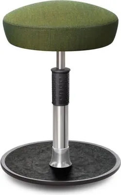 Produktbild von Sitz- Stehhocker Free Regular Hutsitz kvadrat Remix Olive chrom /schwarz.