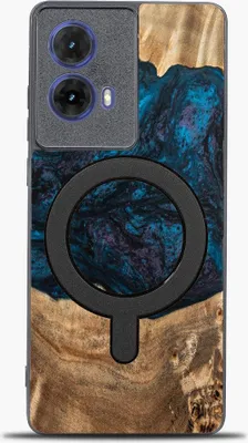 Produktbild von Holzhülle für Motorola Moto G85 5G, Bewood Unique Planets Neptun für MagSafe