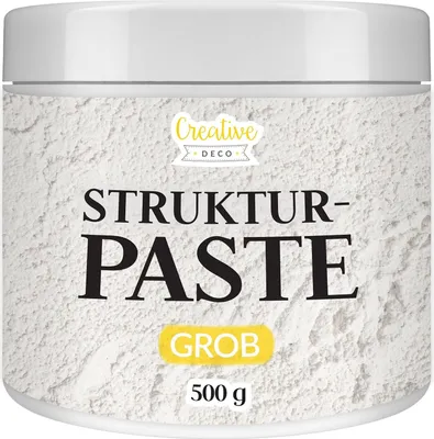 Obrázok produktu pre Creative Dturovaná pasta Hrubá 500 g | Biela výplň na akrylové maľovanie | Modelovacia pasta na umelecké projekty, akrylové farby, DIY,textúry
