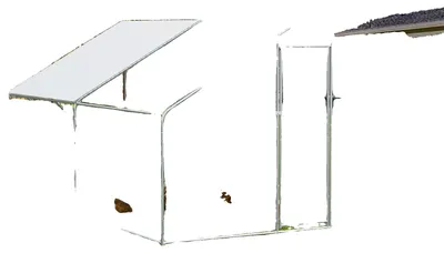 Produktbild von Hühnerstall, wasserdichtes Material, sichere Verriegelung, WEISS