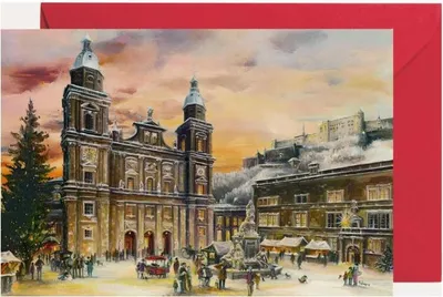 Produktbild von Miniadventskalender Salzburg Dom mit Kunstmotiven und Umschlag