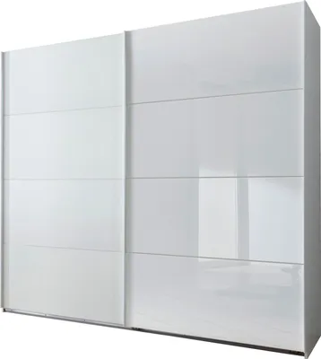 Immagine prodotto di Armadio ad ante scorrevoli Ernesto Armadio 225 cm bianco vetro bianco (18292)