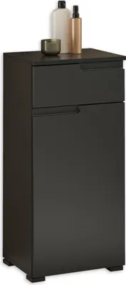 Produktbild von Badkommode >Spice< in Schwarz matt aus Holzwerkstoff - 40x85x32cm (BxHxT)
