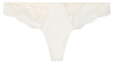 Image de Calvin Klein - String pour femme, dentelle NA927 (S) (blanc)
