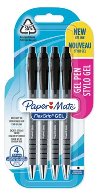 Obrázek produktu pro PAPER MATE Gelschreiber FlexGrip Gel 4er schwarz M 0.7mm Blister