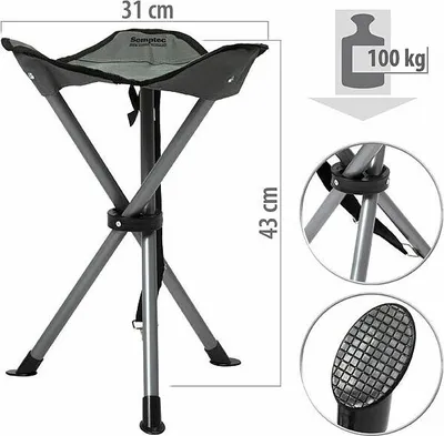 Image de Tabouret trépied de camping pliable