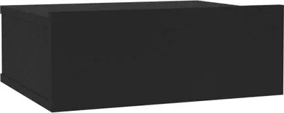 Obrázek produktu pro Nástěnný noční stolek černý 40x30x15 cm kompozitní dřevo
