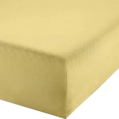 Produktbild von Erwin Müller Boxspringbett-Spannbettlaken Freising" hellgelb 90x190 cm - 100x220 cm"