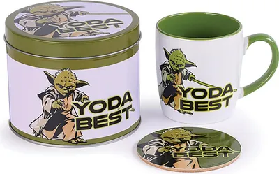 Produktbild von Pyramid International Star Wars Tasse mit Untersetzer - Yoda Best Design, 320 ml Keramik, Spülmaschinen- & Mikrowellengeeignet, Inklusive Metallbox