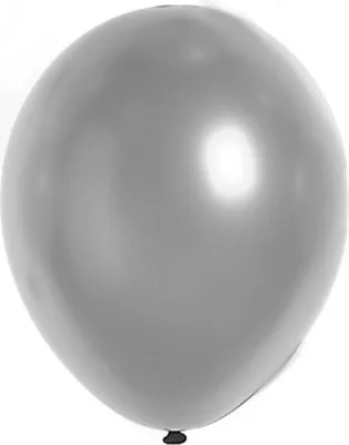 Image de Ballons de décoration de fête du Nouvel An 100 pièces argent 29cm - taille unique