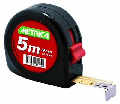 Zdjęcie produktu dla Miernik 38165, taśma miernicza z obudową i funkcją zatrzymywania, 5 m