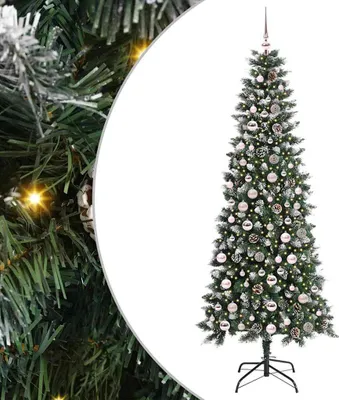 Produktbild von vidaXL Künstlicher Weihnachtsbaum mit 300 LEDs mit Ständer Grün 210 cm