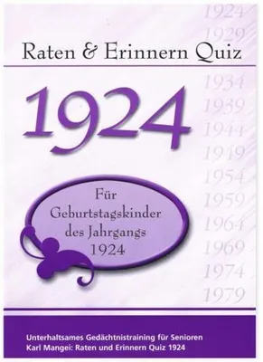 Obrázok produktu pre Raten & Erinnern Quiz 1924