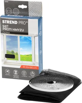Obrázok produktu pre Mucholapka2 150x180 cm, proti hmyzu a komárom, na okná, čierna PE