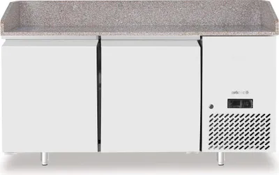 Produktbild von Pizzakühltisch mit Granitarbeitsplatte, 2-türig, Arktic, 250L, Granit, 230V/250W, 1510x800x(H)875mm