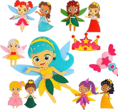 Image de Fées - Kit de couture DIY en feutre - 12 articles