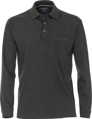 Produktbild von CasaModa Langarm-Poloshirt XXL anthrazit melange