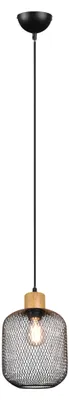 Zdjęcie produktu dla Lampa wisząca CALIMERO czarna 1xE27x40W metal wym:150x18x18cm IP20 RL
