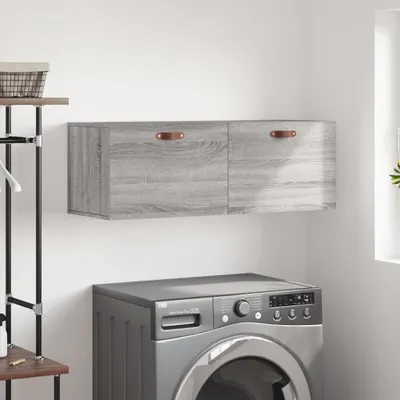 Produktbild von [Home] Wandschrank Grau Sonoma 100x36,5x35 cm Holzwerkstoff , Neue Mode 2024 im häuslichen Leben