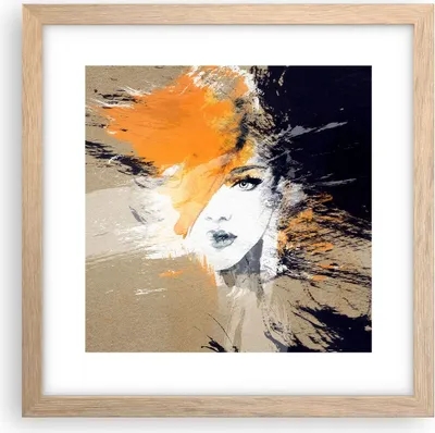 Produktbild von Gerahmtes Poster - Rahmen in heller Eiche - Abstraktion Frau - 30x30 cm - Wand Bild - Wanddeko - Wandbilder - Kunstposter - Wandposter - Bilderrahmen - Bilder - Kunstdruck - Wandbild - P2NAC30x30-3656