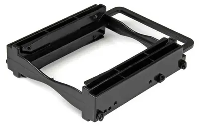 Produktbild von StarTech.com Dual 2,5" SSD/HDD Montagehalterung für 3,5" Laufwerksschacht - Werkzeuglose Installation, 8,89 cm (3.5"), Frontblende, Schwarz, 2.5", IDE/ATA, SATA, Kunststoff