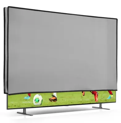 Immagine prodotto di kwmobile 85" Copertura TV per interni - Custodia per televisore Copertura protettiva per schermo - Custodia antipolvere per schermo TV - Copertura per televisore - Grigio chiaro