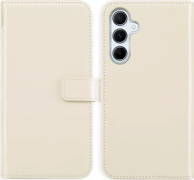 Produktbild von Selencia Echtleder Klapphülle Samsung Galaxy A55 - Greige